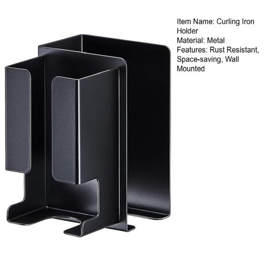 Держатель для выпрямителя для волос Yousheng, настенный, самоклеящийся, подставка для выпрямителя для ванной комнаты, металлический держатель для плойки, органайзер для инструментов для укладки волос