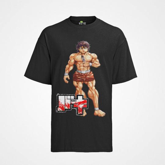 Organic T-Shirt Mens Womens Tees Top Mens Baki Hanman Yuujirou Son of Ogre Anime Manga Eat Candy