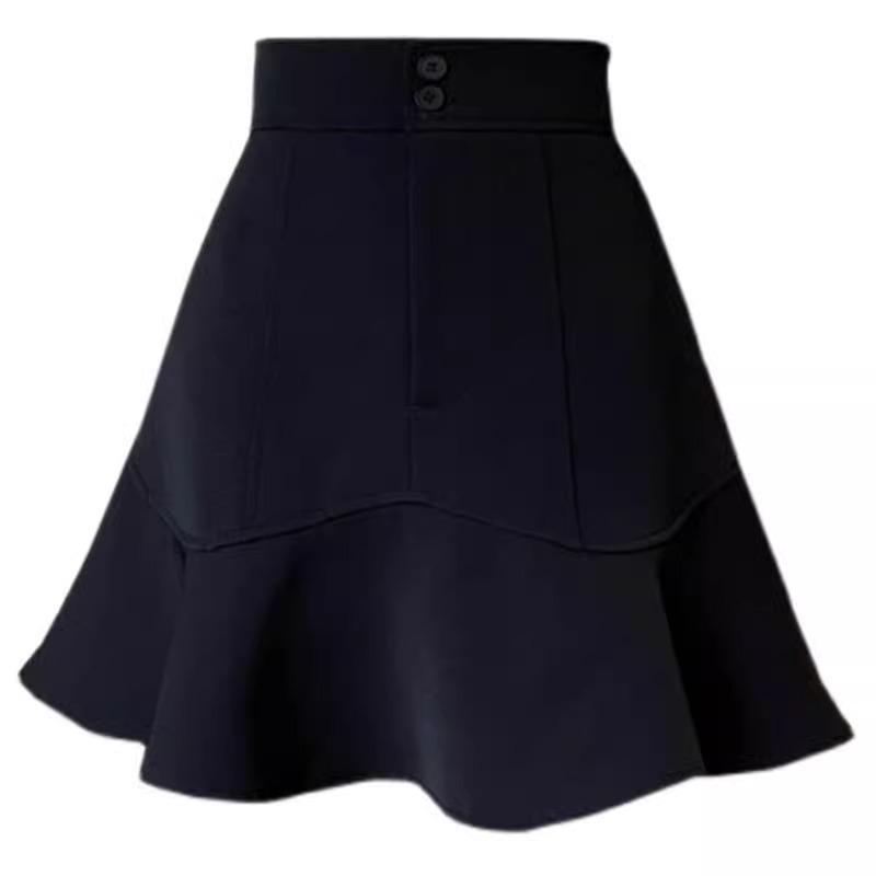 Весна 2024 Юбка-рыбий хвост с высокой талией - женская облегающая юбка А-силуэта корейской моды