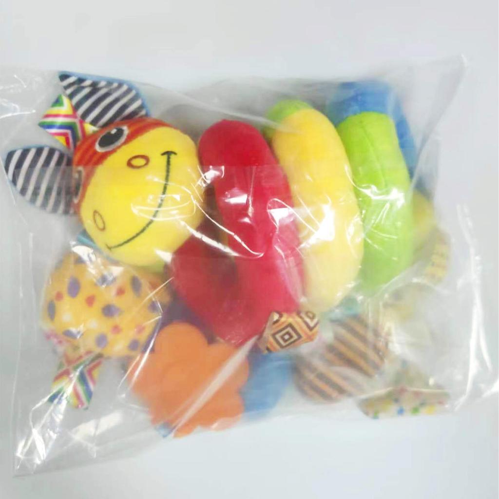 Красочный детский конверт-кокон с рисунком осла и насекомых: Подвесная игрушка с погремушкой, шуршащей бумагой и плюшевым комфортом для новорожденных