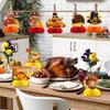 9 Pcs Autumn Thanksgiving Honeycomb Centerpiece 3D Honeycomb Fall Decoration Paper Pumpkin Turkey Table Centerpieces for Autumn Thanksgiving