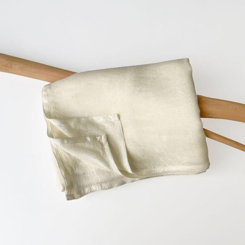 Summer Cotton and Linen Scarf Solid Color Simple Sunscreen Shawl Women's High-end Silk Scarf Yarn Headscarf