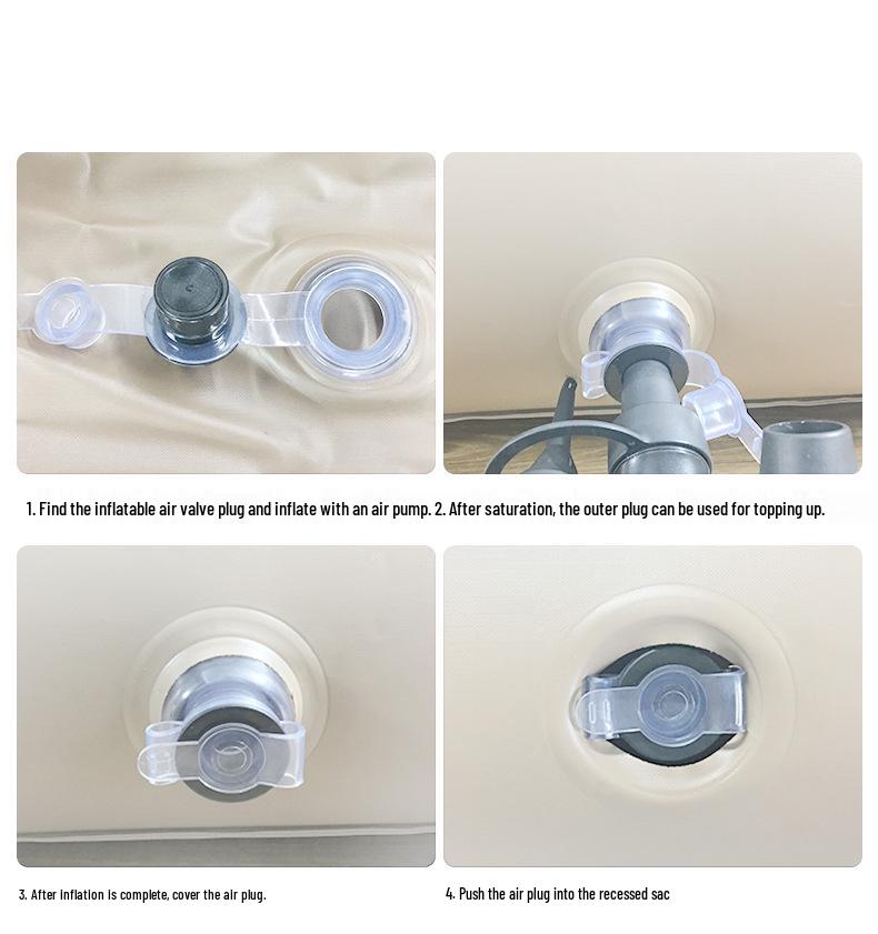 Надувной двуспальный матрас с электрическим воздушным насосом - Портативный для дома и улицы