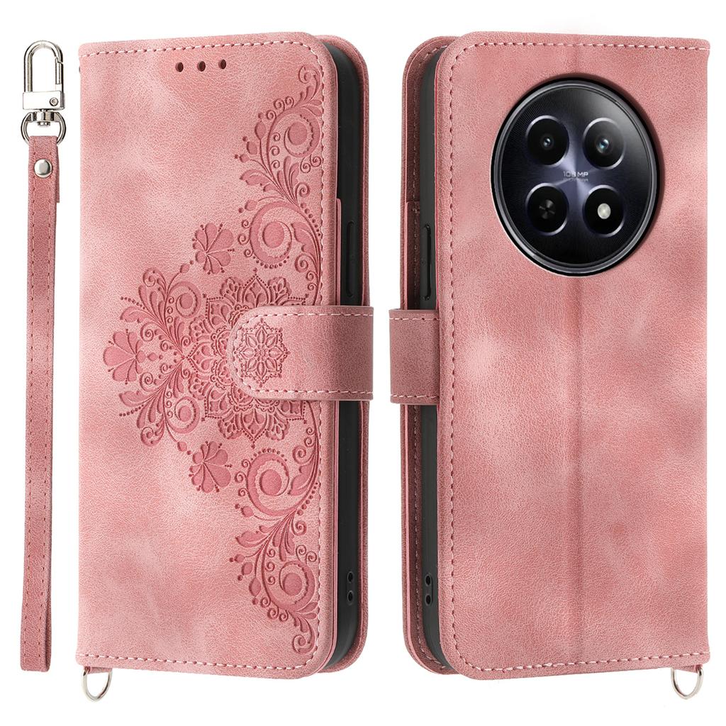 Для Realme 12 5G/12x 5G Чехол-кошелек для телефона Кожаный чехол из ПУ с цветочным тиснением Оптовая продажа аксессуаров для мобильных телефонов