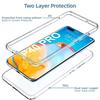 360 Double-layer Full Cover Transparent Silicone Phone Case for iPhone Samsung Huawei Honor Xiaomi Redmi OPPO Realme Vivo OnePlus