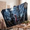 Warm Flannel BlanketCourage the Cowardly Dog Soft Cozy Throw Blanket for Bedroom Couch