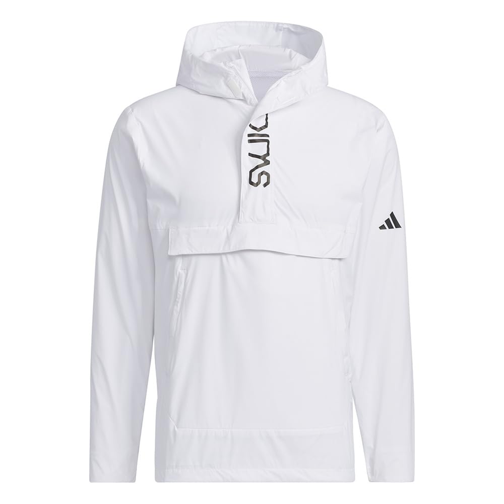 Куртка для гольфа ветрозащитная водоотталкивающая анорак белая [Adidas Golf] WIND.RDY мужская