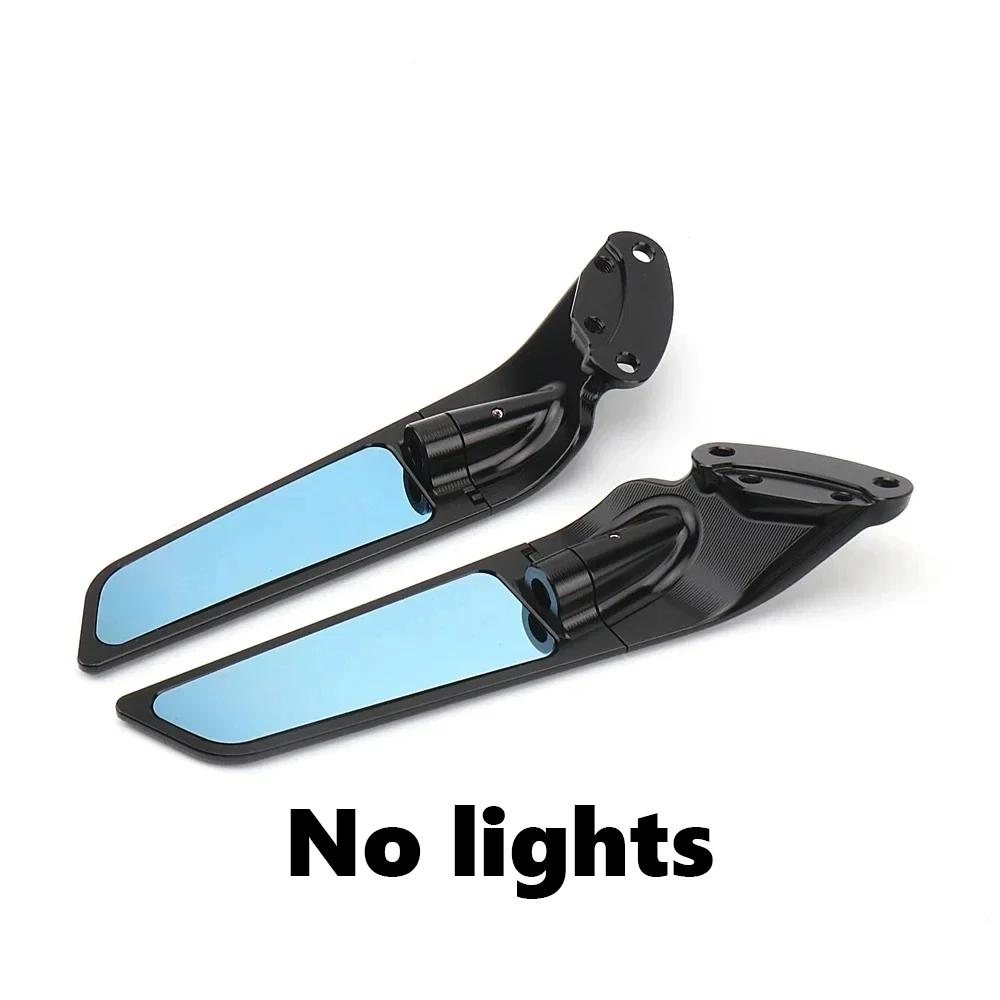 ZX-10 RR Motorcycle With LED Light Stealth Mirrors Winglets Mirror For Kawasaki ZX-10RR ZX-10R ZX10R Adjustable Rearview Mirrors