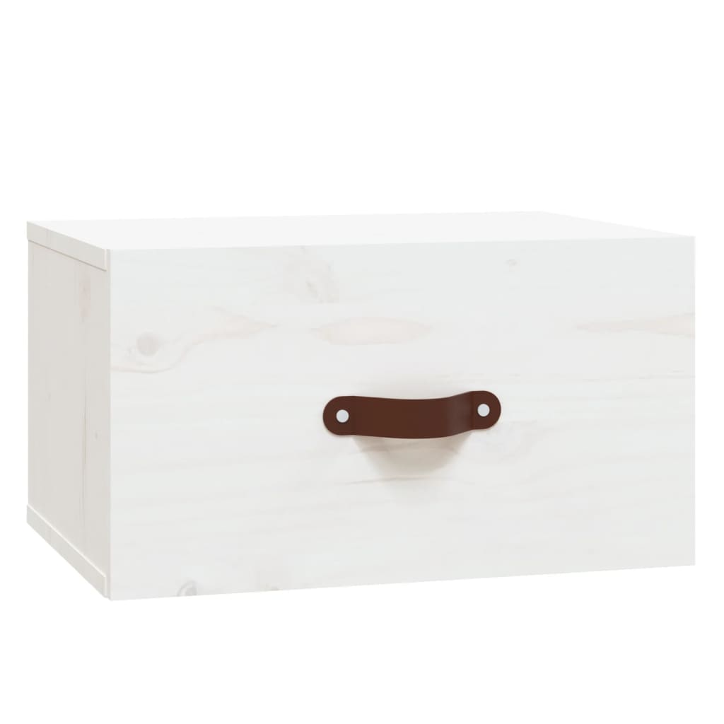 Wall Mounted Nightstand White 40 x 29.5 x 22 cm