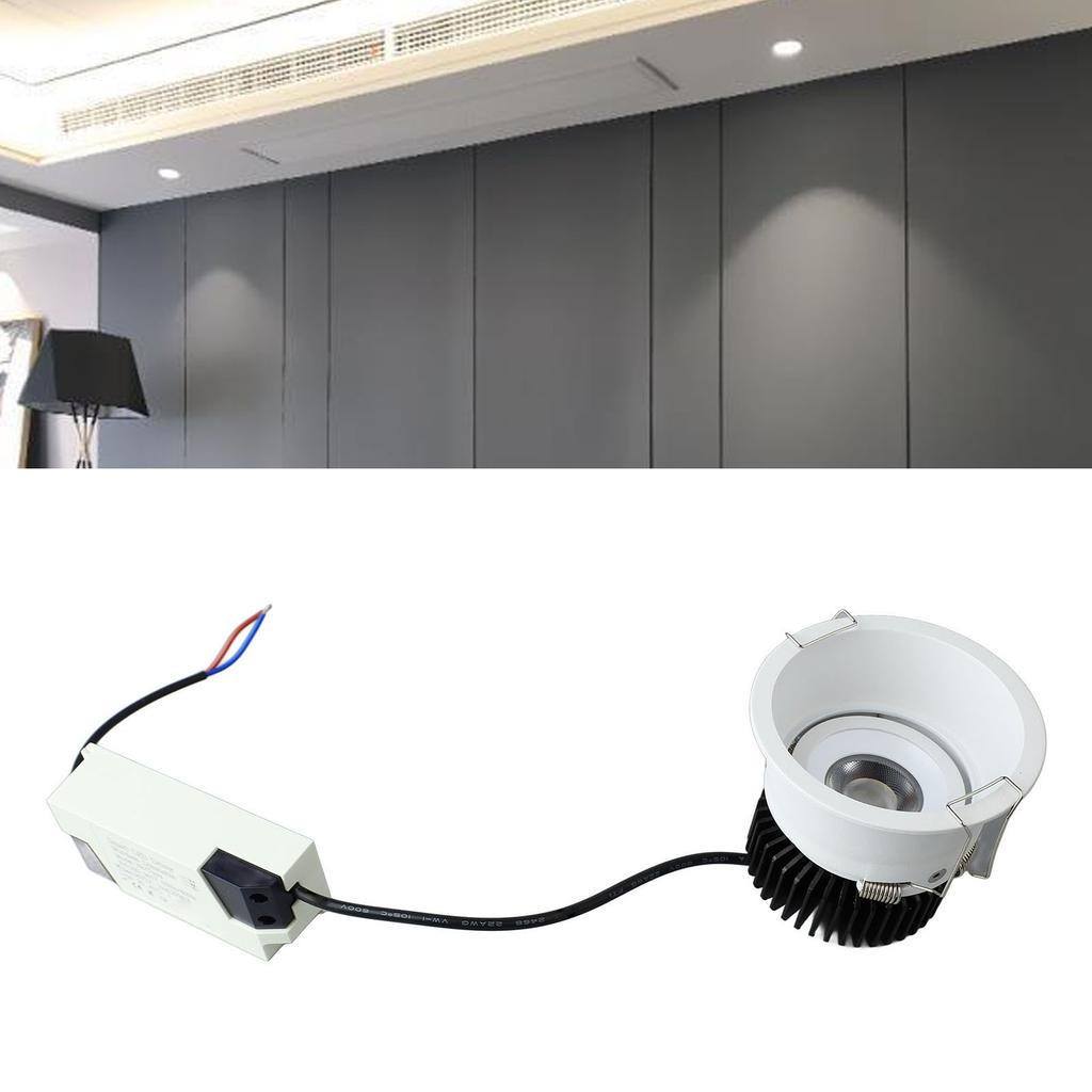 10W Recessed LED for Light Absorption 30 degrees 100 to 265V Embedded Downlight for Living Room Hotel