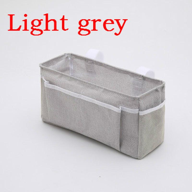 Cotton Linen Bedside Storage Car Organizer Hanging Bag Sundries Multi Pockets Bunk Beds Side Pouch Bag Makeup Organizer