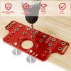 2-in-1 Shelf Pin Jig and Hinge Jig Aluminum Alloy Furniture Drilling Locator Adjustable Cabinet Hole Drilling Template