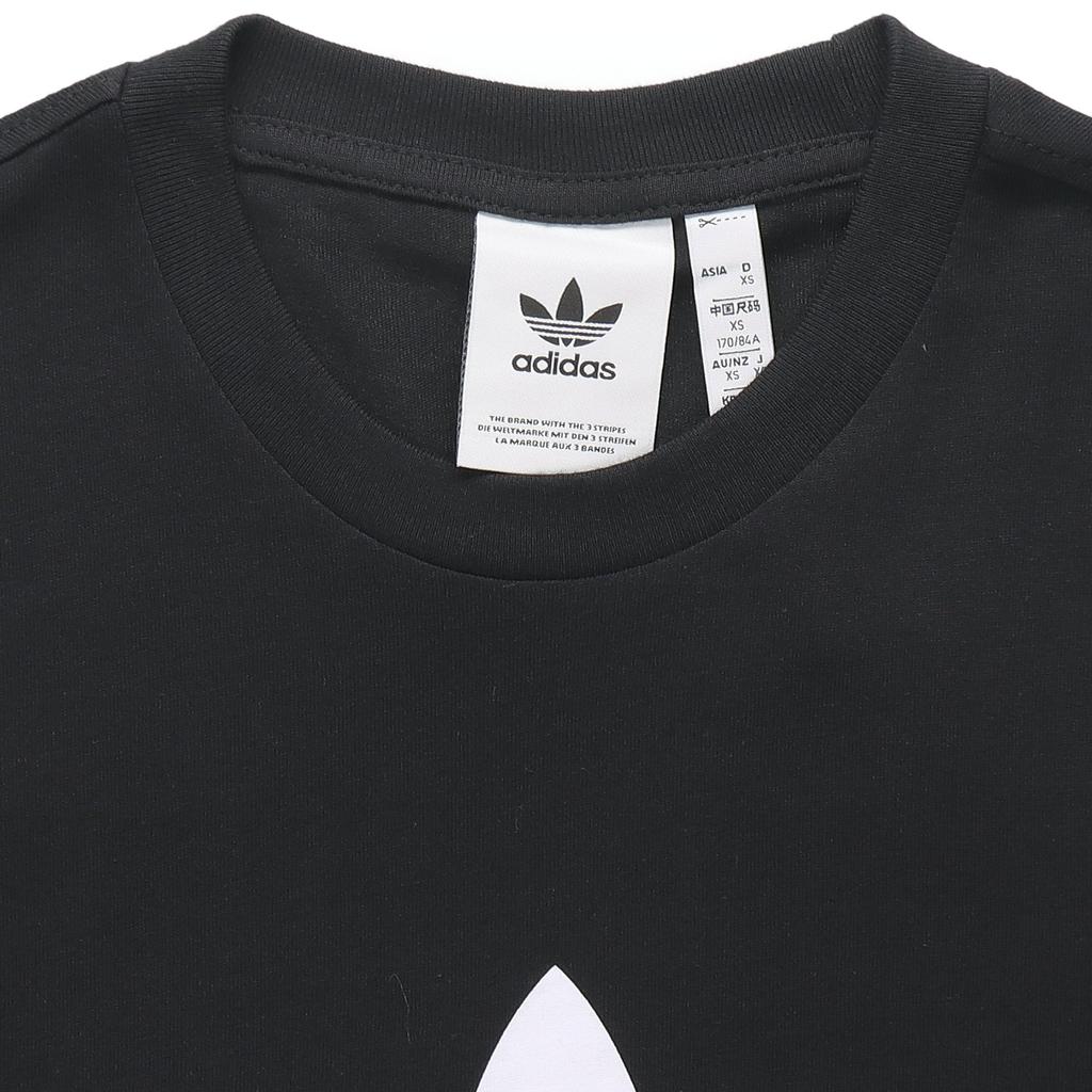 Adidas Футболка с коротким рукавом и круглым вырезом с принтом логотипа-трилистника Originals, мужская, черная, GN3462