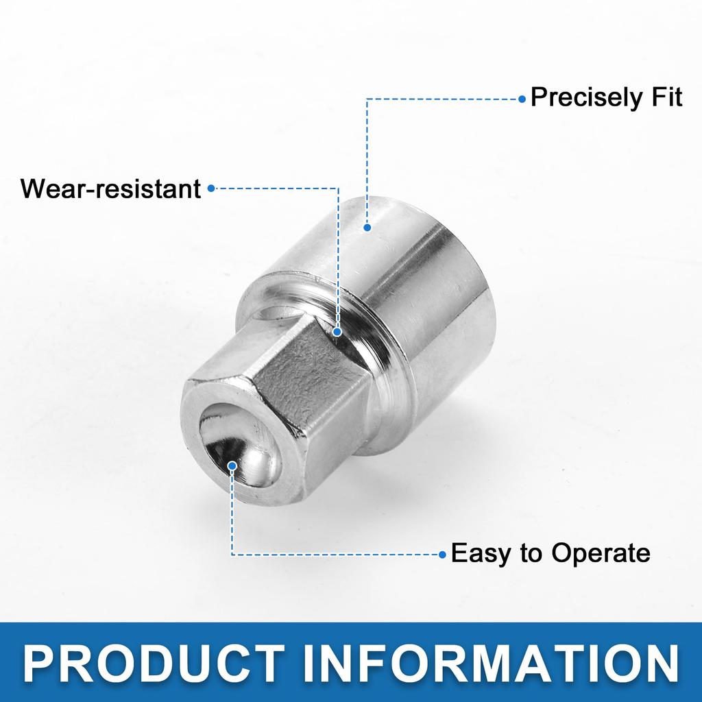 ABSOPRO Wheel Lock Nut Screw Nut Remover with Key Compatible with Porsche and Macan #66, 9/10" Diameter, 20-Point Anti-Theft Socket, Boxster, 911,