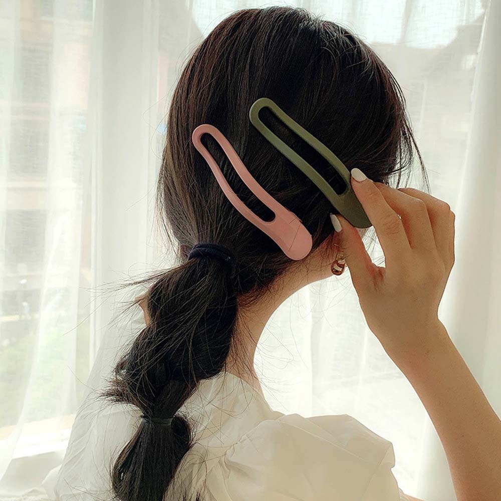 Wild Simple Girls Matte Women Seamless Plastic Hair Claw Duckbill Clip Face Wash Hairpin