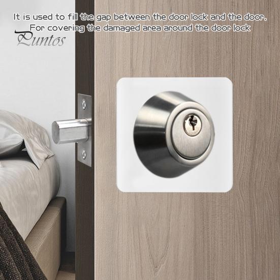 1/2Pcs Door Knob Plates Self Adhesive Scratch-Resistant Simple Installation Door Handle Cover Filler Fixing Repair Plates