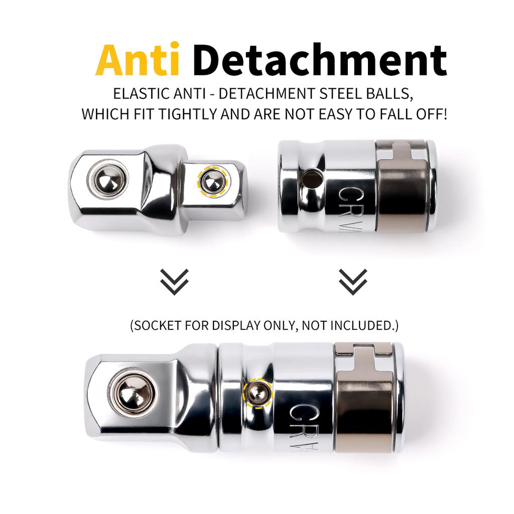 Набор переходников-редукторов с двойной квадратной головкой 1/4 3/8 1/2 Ударный привод Трещоточный ключ Адаптер для торцевых головок Ремонт Ручной инструмент