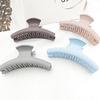 Curved Metal Shark Clip Woman Geometry Metal Hollow Hair Claw  Solid Color Ponytail Hairpin Light Luxury Hair Accessories