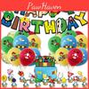 Super Mario Birthday Party Decoration Set Cartoon Themed Flags And Cake Toppers