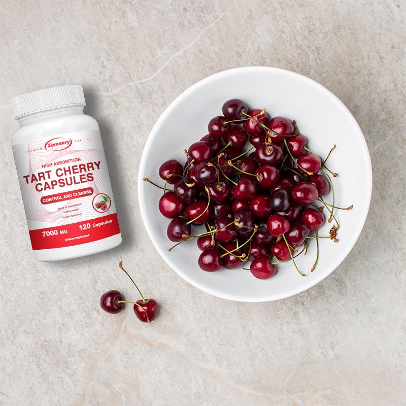 Xemenry Tart Cherry 7000mg Capsules 120pcs — Antioxidant Support, Daily Wellness, Nutritional Support