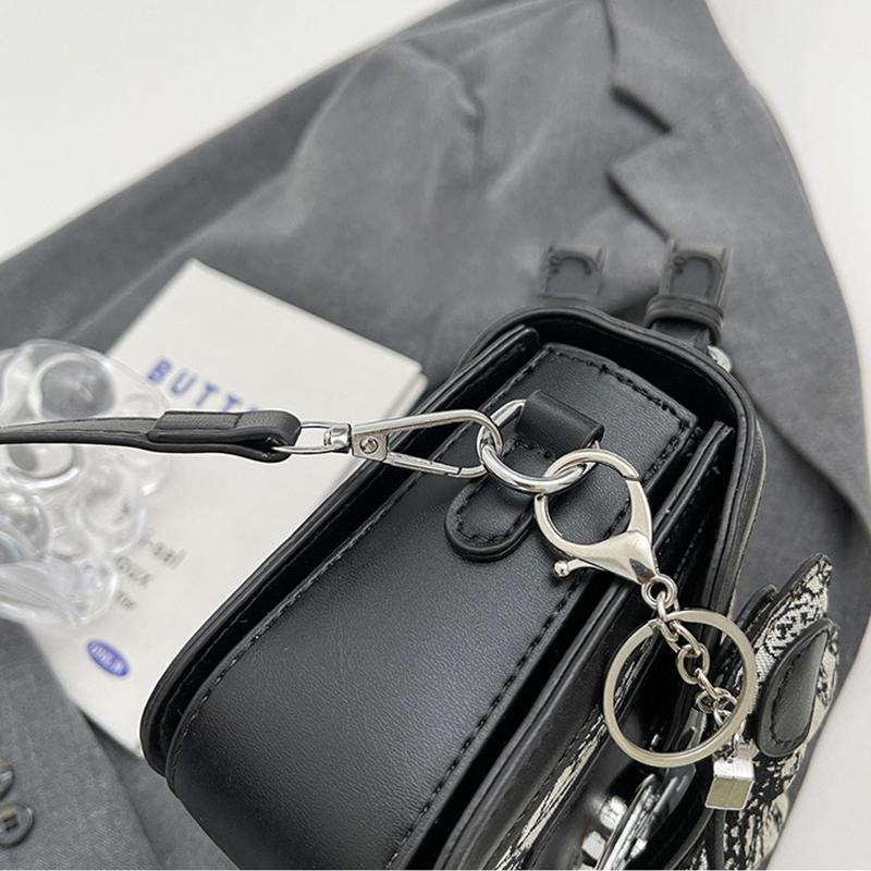 Hot Style High-end Western Style Printed Handheld Small Square Bag Women's Bag Trendy Stitching Single Shoulder Crossbody Bag