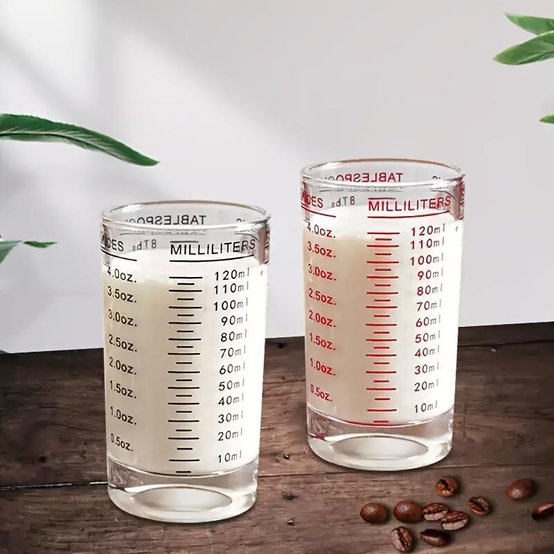 Glass Measuring Cup Espresso Shot Glass Coffee Extraction Cup Graduated Scale Heat Resistant Milk Liquid Measuring Cup