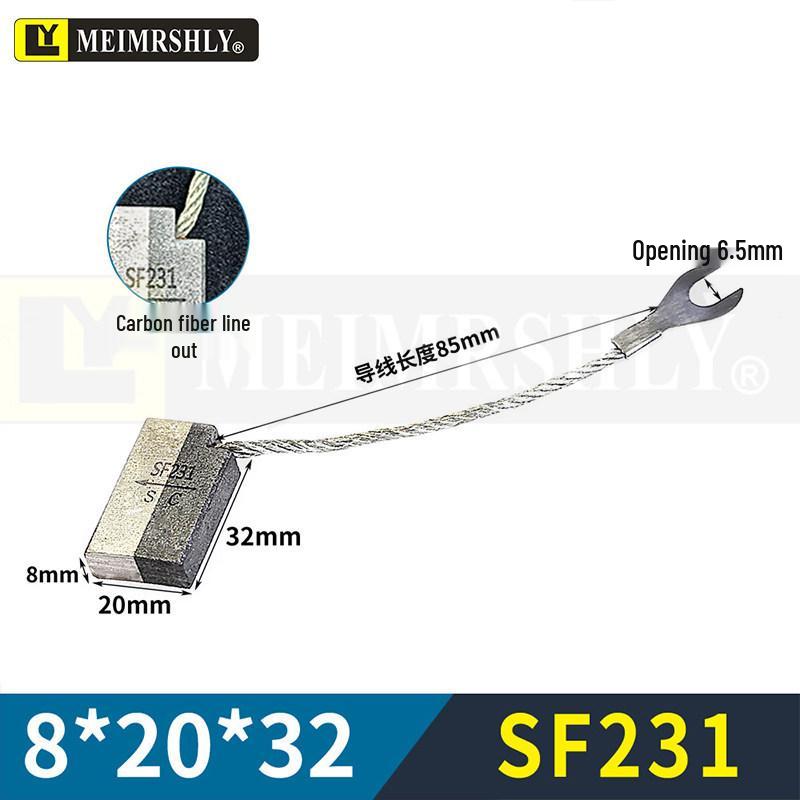 Wind Turbine Grounding Brush MA1147-A-B, 8x20x32 & 12.5x25x64 Carbon Brush for Wind Power.