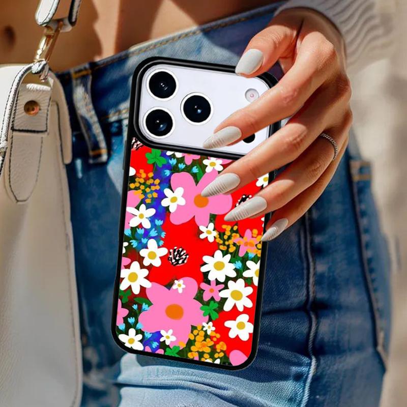 Чехол для телефона с цветочным узором, коллаж из цветов, для iPhone 17 Air 14 15 13 12 Max, чехол для Apple 14 15 16 16e 11 Pro Max Plus Coque