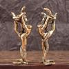 Solid Brass Women And Snake Furniture Ornaments Living Room Desk Tea Pet Brass Crafts Bronze Miniatures Decoration