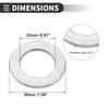 Motoforti Universal Flat Washers, 23mm Inner Diameter, 39mm Outer Diameter, 3mm Thick, Durable Stainless Steel, Silver Tone, 10-Piece Set