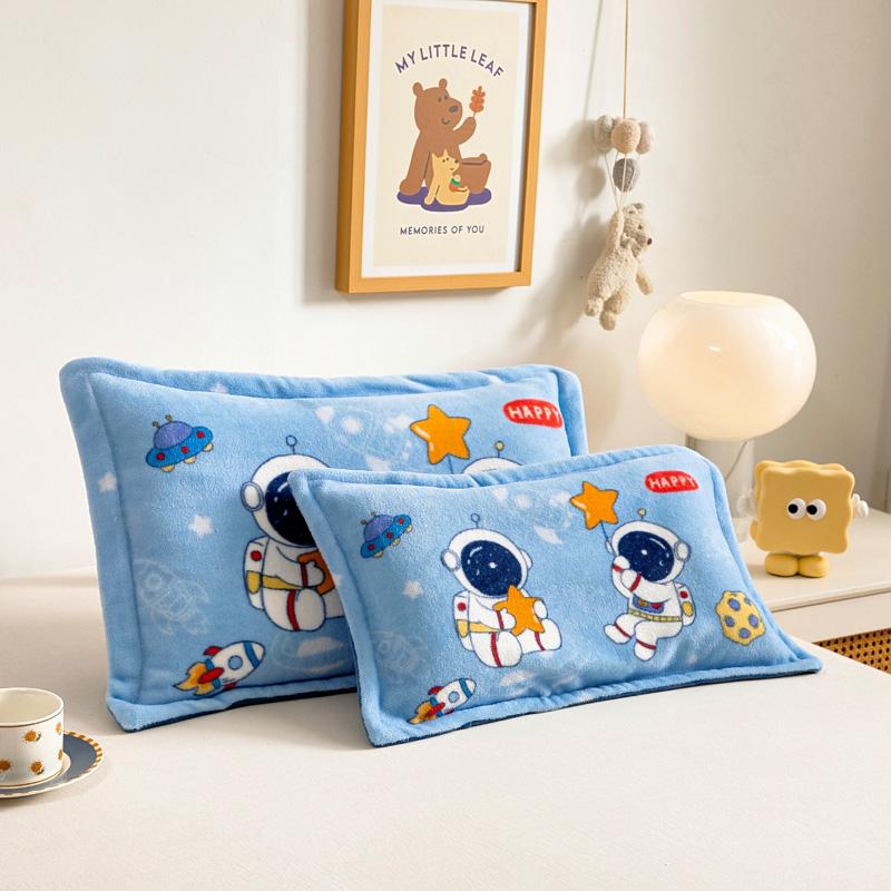 1 шт. Мультяшная наволочка, Теплая детская наволочка, Зимняя постельная наволочка, Наволочки класса А для детей, Детей, Малышей, Новорожденных