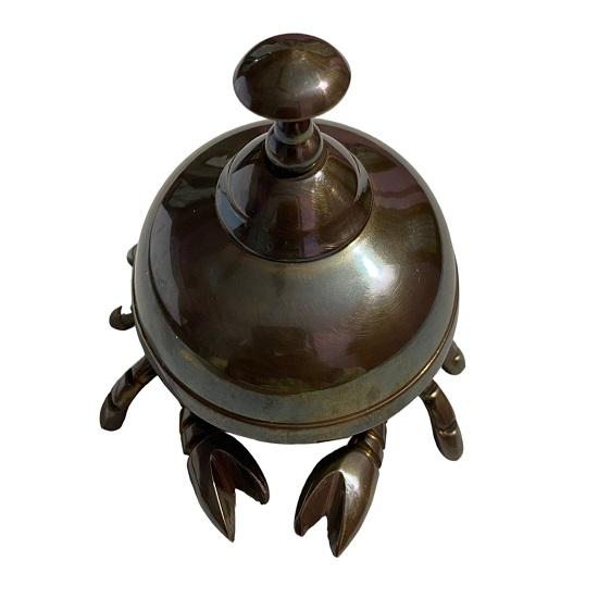 Brass Vintage Desk Bell  Crab Shape Bell, Antique Finish, Loud and Clear, Call Ringing Bell for Home, Office, Reception, Counter, Hospital