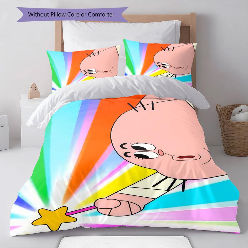 Richard Gumball Pattern Bedding Home Decoration Birthday Gift ( 1 duvet cover + 2 pillowcase, without core),fan merchandise.
