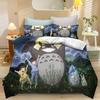 Anime Duvet Cover Pillowcase Bedding Set T-TotoroS Kawaii Adult Boy Girl Bedroom Decoration Children Single Double Large Size