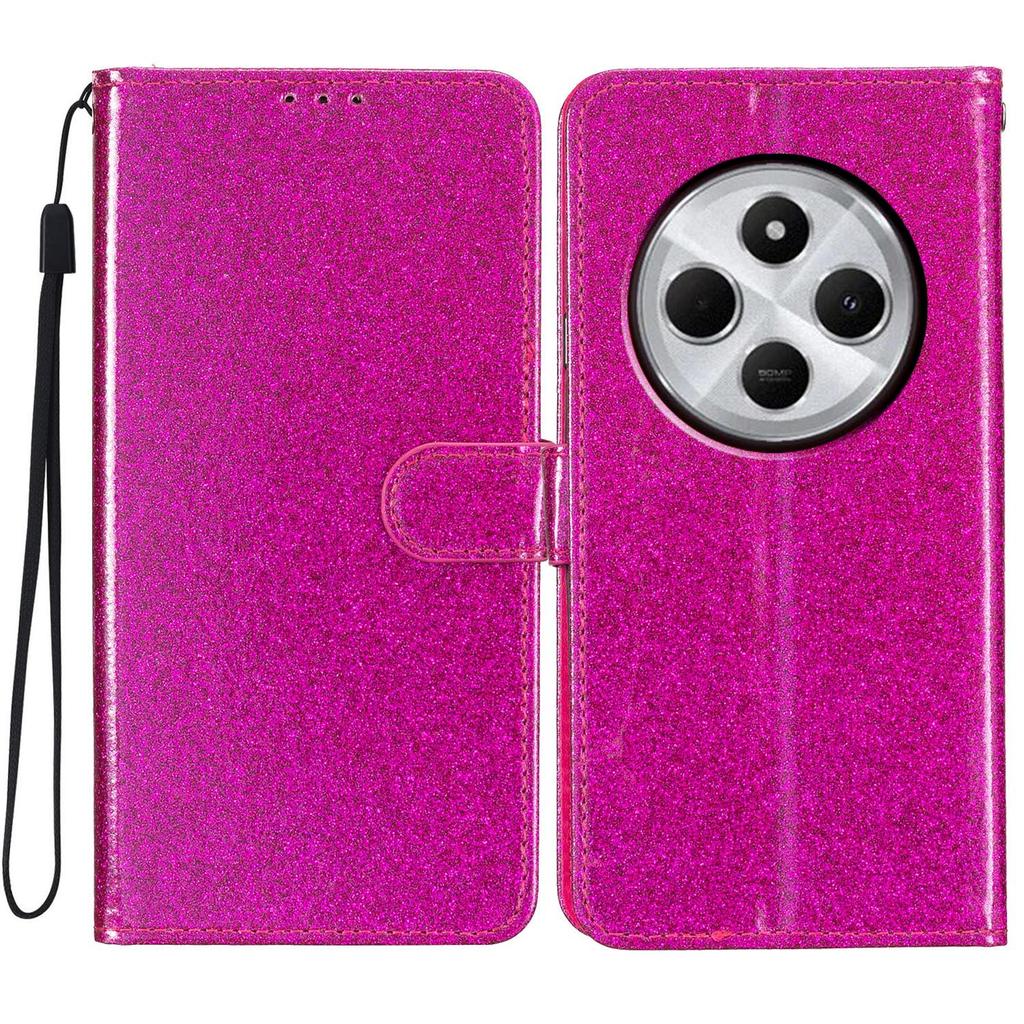 For Xiaomi Redmi A4 5G Wallet Case Glitter Anti-Scratch Leather Phone Cover Stand