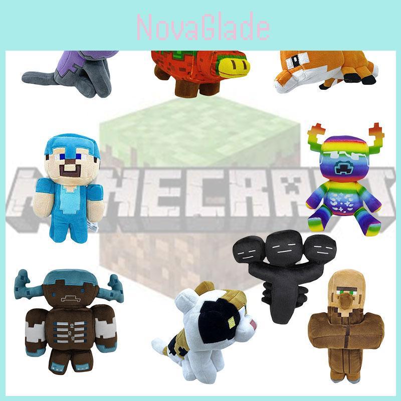 Minecraft Theme Plush Toy Cute Stuffed Doll Short Plush Fabric Pp Cotton Filling 20-23cm Height