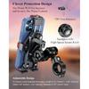 BRCOVAN Aluminum Alloy Motorcycle Phone Mount With Vibration Dampener & High-Speed Secure Lock, Anti-Theft Handlebar Cellphone Holder For Motorcycle