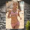 FITMIND Винтажная металлическая жестяная табличка 8x12 дюймов, Бегущая женщина Пляжное настенное искусство с предварительно просверленными отверстиями для декора в помещении и на улице