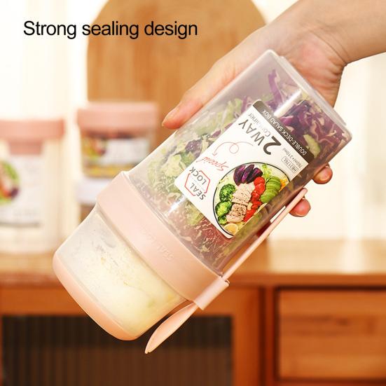 Convenient Sealing Multifunctional Transparent Breakfast Fresh-Salad Container Yogurt Cup for School Salad Cup