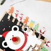10Pcs Christmas Wooden Clips Home Hanging Photo Wall Decoration DIY Handmade Crafts 2025 New Year Party Supply Navidad Kids Gift
