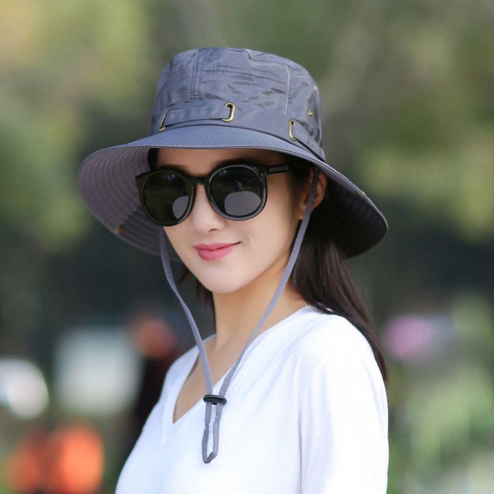 Foldable Bucket Hat Wide Brim Panama Caps Unisex Fisherman Hat