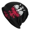 Custom Vintage Polska Polish Eagle Skullies Beanies Caps Winter Warm Knitting Hat Unisex Adult Poland Coat Of Arms Bonnet Hats