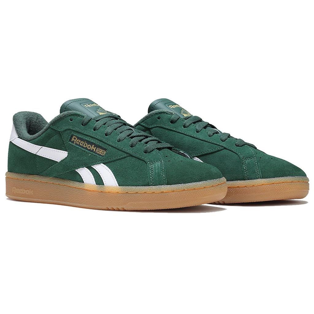 Reebok Кроссовки Club C Grounds UK темно-зеленые Gum Unisex, обувь белого цвета 100206240