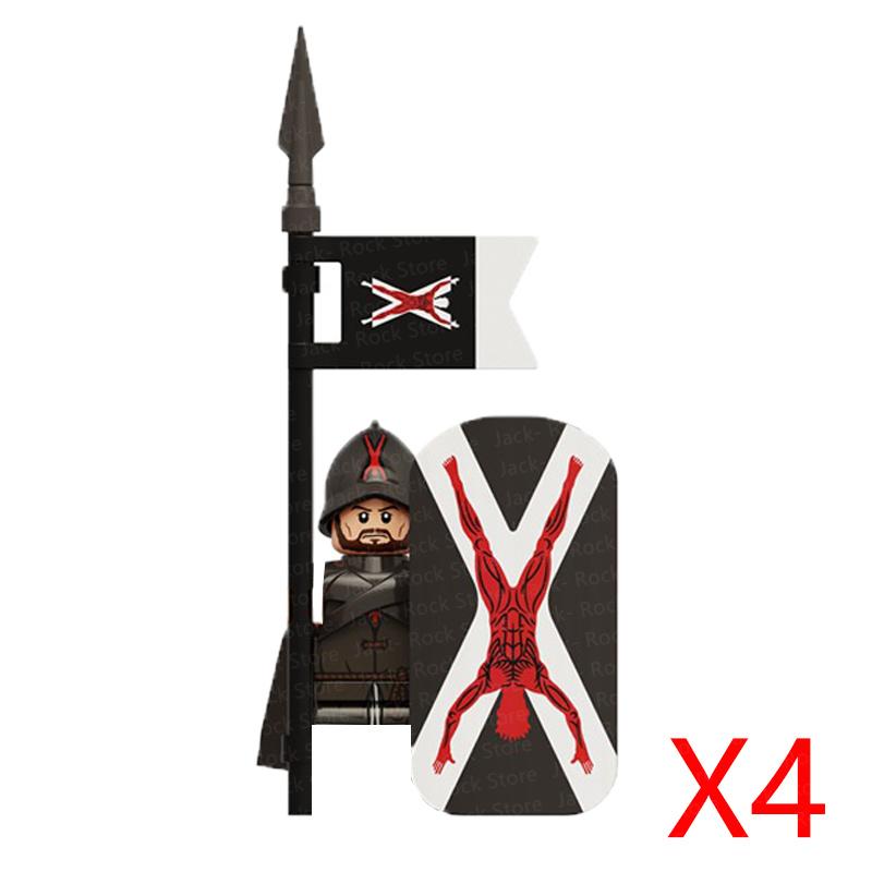 Военные Строительные Блоки Фигурки Солдат Подарки Игрушки Серия Кино Фантастика Средневековый Рыцарь Легион Оружие Щит Флаг MOC