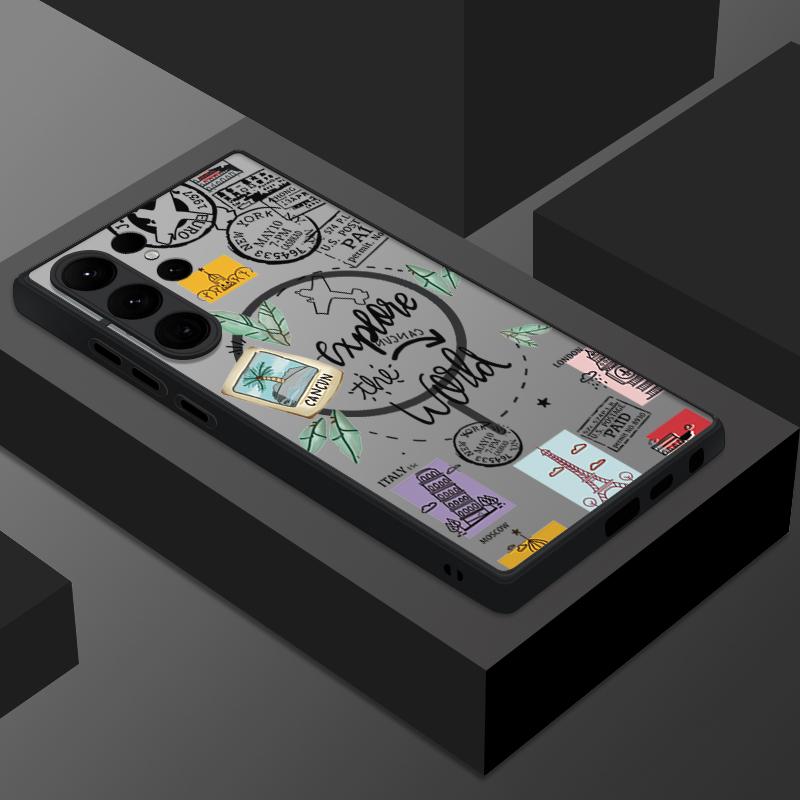 Mountain Peak Aircraft Print Case For Samsung Galaxy S25 S23 S24 Ultra S21 S20 S24 FE S22 Plus For Magsafe Magnetic Matte Cover