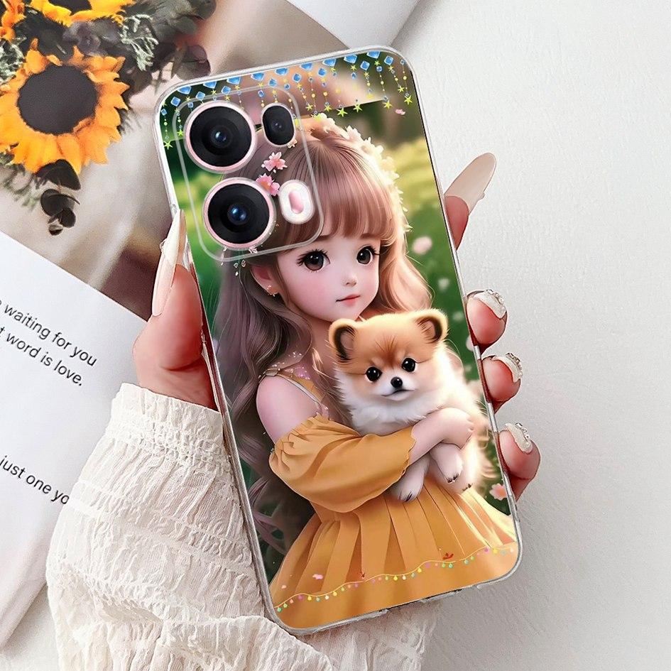 Чехол для OPPO Reno13 Pro 5G CPH2697 Модный Цветок Бабочка Мягкий Силиконовый Чехол для Телефона Для OPPO Reno 13 CPH2689 Reno13Pro Бампер