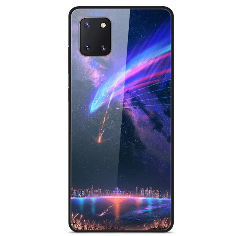 Для чехла Samsung Note 10 Lite Чехол Закаленное Стекло Планета Космос Чехол для Samsung Galaxy Note10 Lite Чехол S10 Lite Стеклянный Чехол