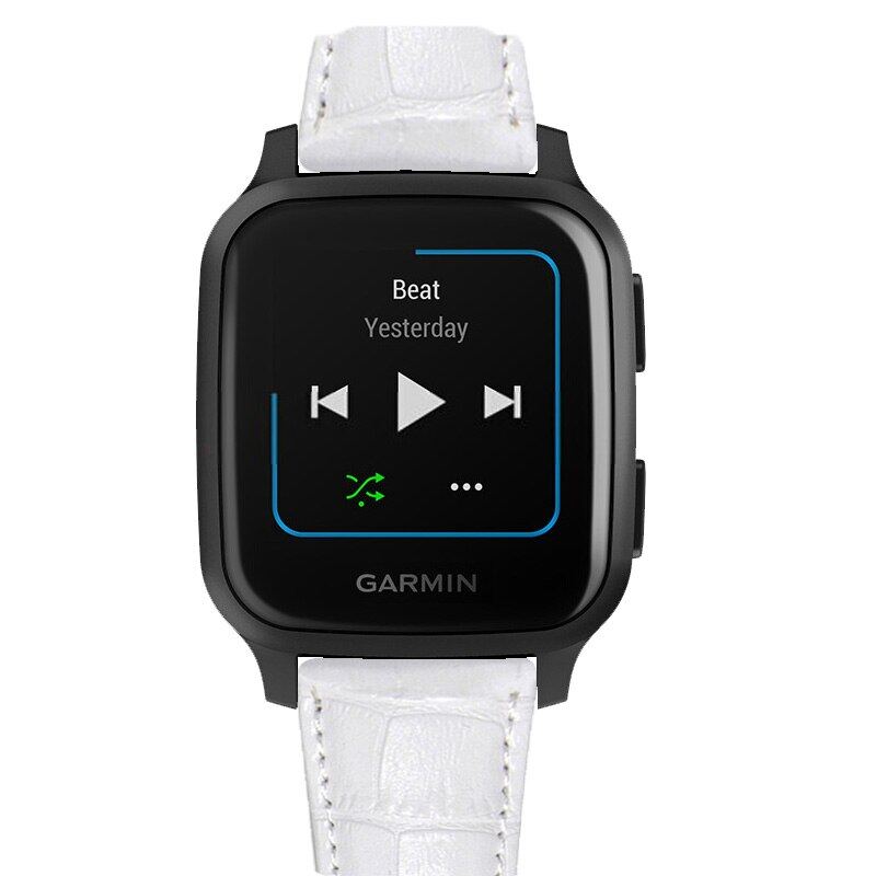 Качественный кожаный ремешок для часов Garmin Venu SQ 2 plus Forerunner 955 255 745 645 245 158 Сменный ремешок