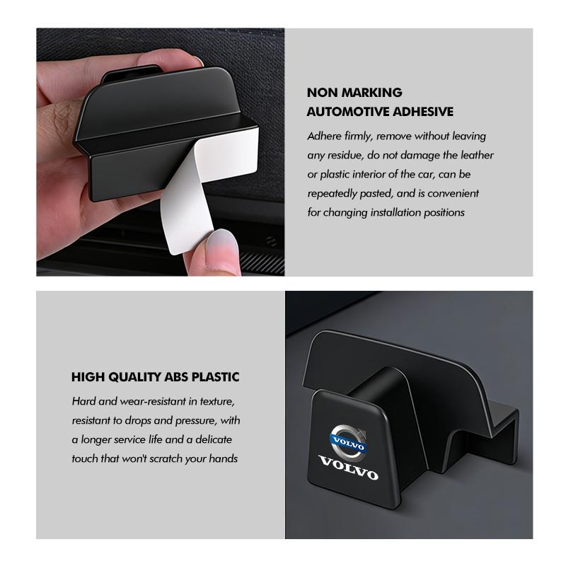 vhndr2 Car Sunglasses Self-Adhesive Auto Seat Eyeglasses Organizer Accessories For Volvo V40 V60 C30 C70 S60 S80 S90 XC40 XC60 XC70