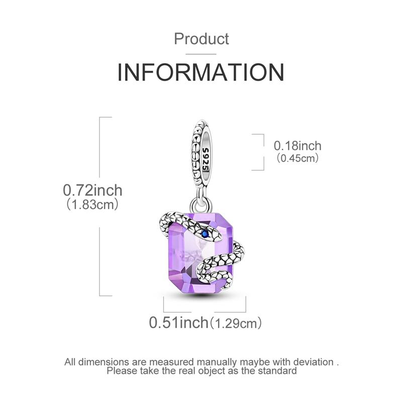 Медные Шармы Бусины Фиолетовый Крест Змея Бант Подвеска Дракон Подходят для Оригинального Браслета Ожерелья Женские Украшения Сделай Сам Подарки